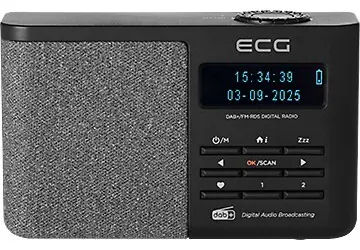 ECG RD 250 DAB čierna / Rádio / DAB+/FM-RDS / Bluetooth 5.3 / 40 staníc