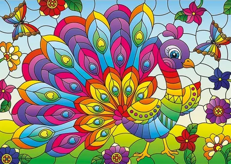 YAZZ Puzzle Páv / 1000 dielikov / 68 x 48 cm