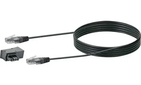 Schwaiger RJ45-TAE/F čierna / Telefónny kábel / RJ45 - RJ45/TAE-F / 3 m