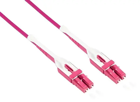 Good Connections LWL Duplex 50/125µm 1m fialová / Optický patch kábel / LC/LC UNIBOOT / OM4 / LSZH