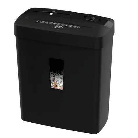 Adler AD 1037 čierna / Skartovač / P-4 / 13 l / 200 W / CD a kreditné karty