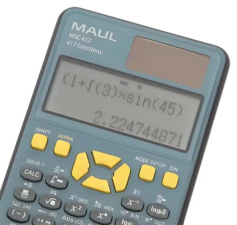 Maul MSC 417 čierna / Kalkulačka vedecká / solárne a batériové napájanie / 417 funkcií