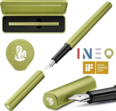 Pelikan Ineo Elements P6 M jarná zelená / Plniace pero / Nerezový hrot / Darčekové balenie