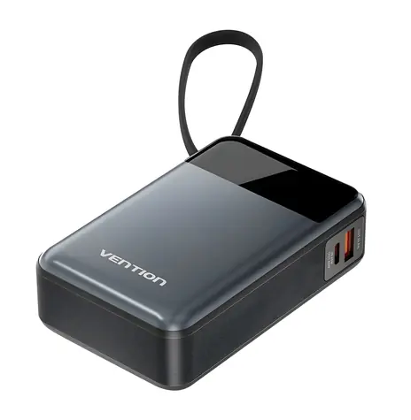 Vention Powerbanka 20000 mAh čierna / Powerbanka / 65 W / 2x USB-C / 1x USB-A