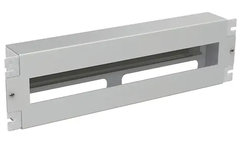 Solarix RAIL-3U-DIN / Inštalačný panel / 3U / DIN lišta / 19" / RAL 7035