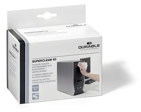 Durable Superclean 50 / Čistiace obrúsky / Pre elektroniku / 50 ks