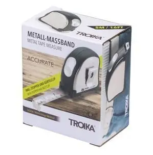 TROIKA Zvinovací meter ACCURATE / 5 m / nerezová páska / spona na opasok