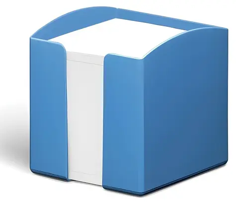Durable ECO Box na poznámky modrá / Recyklovaný plast / 800 listov / 100x105x100 mm