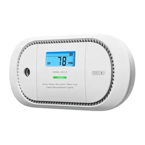 X- Sense XC01- R / Detektor oxidu uhoľnatého / LCD displej / CR123A / alarm ?85 dB / 10 rokov