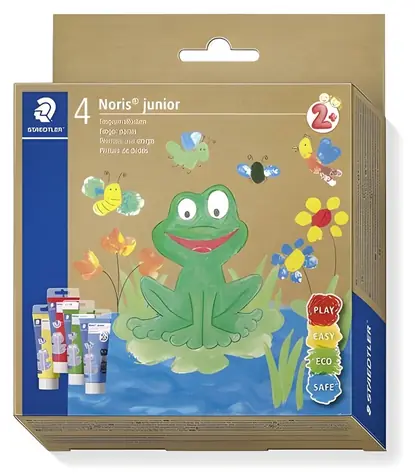 Staedtler Noris Junior / Prstové farby / sada 4 ks / 4 farby / od 2 rokov