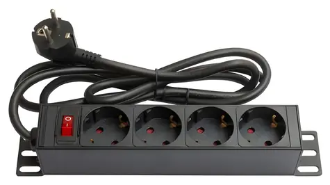 Good Connections 19" PDU čierna / PDU / 1U / 4X zásuvka / 16 A / 1,8 m