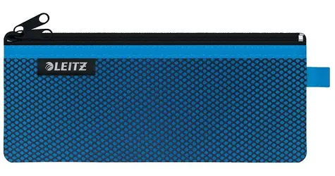 Leitz Wow modrá L / Dvojité textilné vrecko / Sieťovina, nylon / 230 × 150 mm