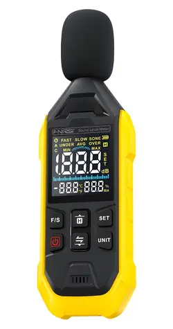 FNIRSI FDM01 / Hlukomer / 30-130 dB / 31,5 Hz - 8,5 kHz / farebný displej