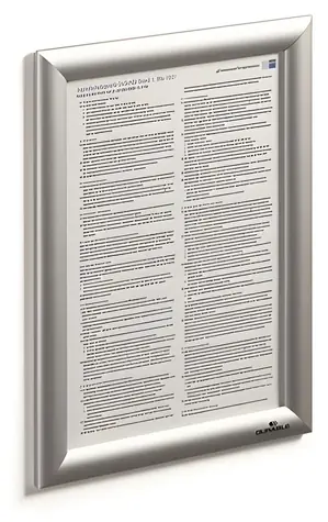 Durable Klaprám A4 strieborná / Klaprám / Hliníkový / Nástenný / 240x329 mm