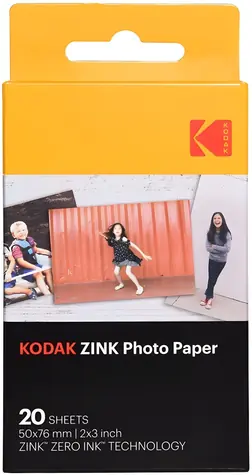 Kodak ZINK fotopapier 5x7,6 cm 20 listov / Samolepiace fotopapier / lesklý / bez atramentu
