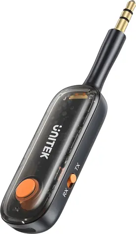 Unitek B1111A01 čierna / Bluetooth adaptér / 2v1 vysielač / prijímač / Bluetooth 5.3 / dosah 10 m