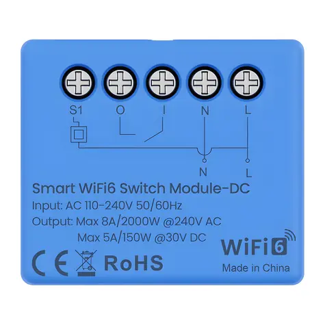 Avatto WSM20DC / Šikovný spínací modul / Wi-Fi 6 / beznapäťové spínanie