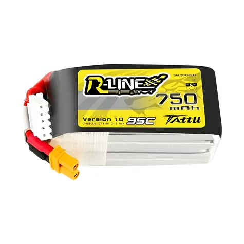 Tattu R-Line 750mAh 4S1P / Batéria / LiPo / 14,8 V / 95C / konektor XT30