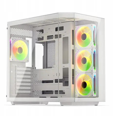 KRUX Empero biela / Skriňa / Midi-Tower / ATX / tvrdené sklo / 4x120mm ARGB