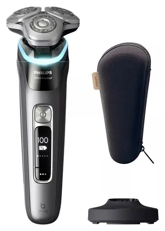 Philips i9000 Prestige XP9202/10 sivá / Holiaci strojček / suché a mokré holenie / SkinIQ / Bluetooth / výdrž 60 min