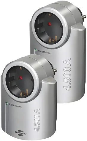 Brennenstuhl Primera-Line sivá / Prepäťová ochrana / 1x zásuvka / 3680 W / IP20
