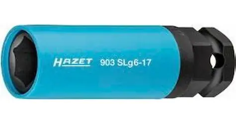 Hazet 903SLG-17 / Nástrčná hlavica na kolesá / 17 mm / šesťhranná / ochranné púzdro / pre rázové uťahovače