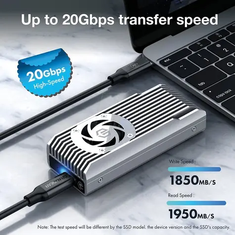 GrauGear G-M206-20G-F / Externý rámček SSD / M.2 NVMe / USB-C 3.2 Gen2x2 / 20 Gbit/s