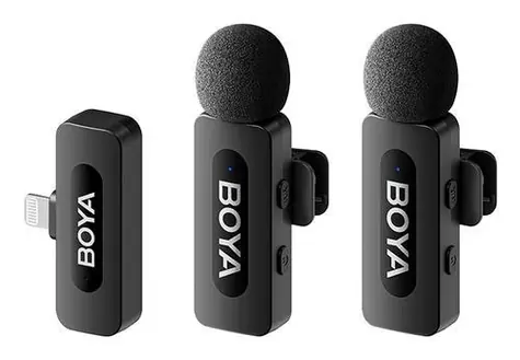 Boya BY-V2 V2.0 2TX+1RX / Bezdrôtový mikrofónny systém / 2x vysielač / 1x prijímač