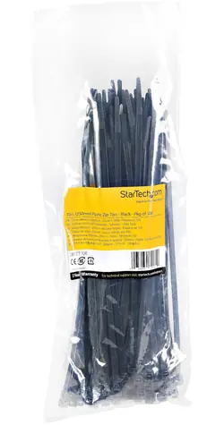 StarTech Sťahovacie pásky čierne / Sťahovacia páska / Nylon / uvoľniteľná / 100 ks / -40 až 85 °C