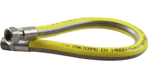 Mora PR HAB 150 / Plynová pripojovacia hadica / 150 cm / Nerezový vlnovec