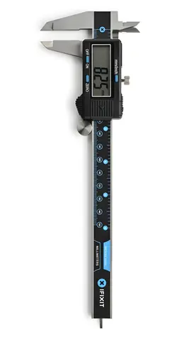 iFixit Digitálne posuvné meradlo 0-150 mm čierno-modrá / Mierka posuvné / rozlíšenie 0,01 mm / LCD displej