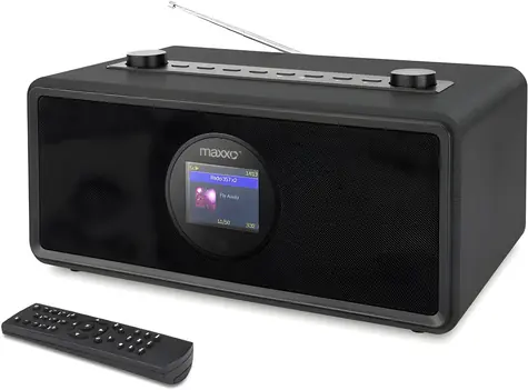 Maxxo DT06 / Internetové rádio / DAB+/FM tuner / Wi-Fi / Bluetooth / USB / drevené telo
