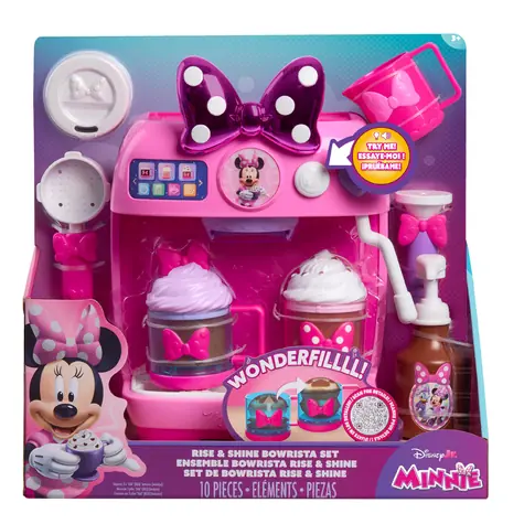 JUST PLAY Disney Junior Minnie Mouse Rise & Shine Bowrista / Detský kávovar / so zvukmi a svetlami / od 3 rokov