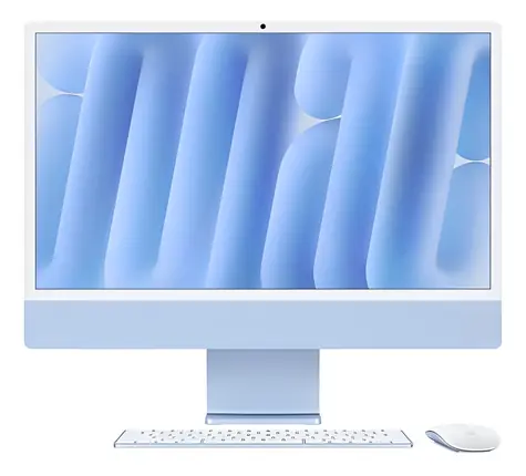 Apple iMac 24 M4 (2024) modrá (MWUF3D/A) / 24" 4.5K / Apple M4 / 16GB / 256GB SSD / Apple 8-Core / macOS