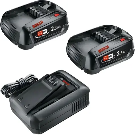 BOSCH AL 18V-44 / Štartovacia sada nabíjačky a akumulátorov / 2x 2,5 Ah / Li- ION / 18V