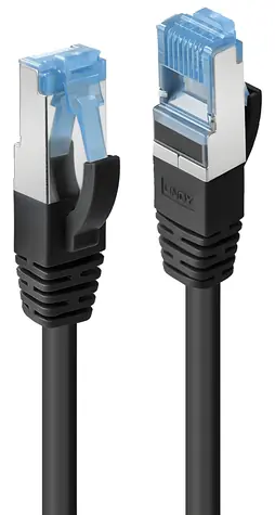 Lindy Cat6a S/FTP PIMF čierna 1,5 m / Patch kábel / RJ45-RJ45 / 500 MHz