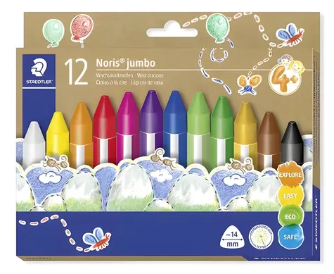 Staedtler Noris Jumbo 12 ks / Voskovky / Trojuholníkové / Box / od 4 rokov