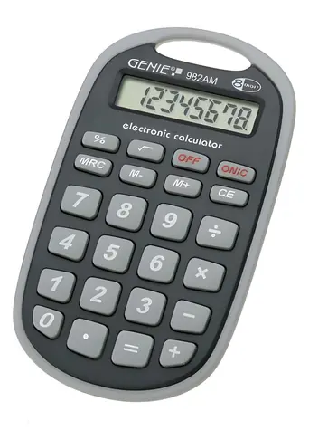 Genie 982 AM čierna / Kalkulačka / Vreckové / 8miestna / batériové napájanie