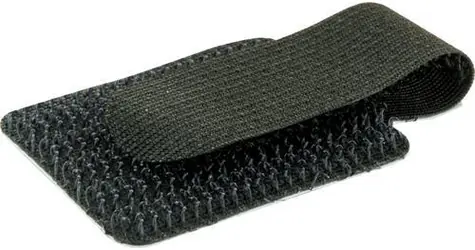 Schwaiger Klett nástenný klip čierna / Káblový klip / 90 x 12 x 2 mm / 10 ks