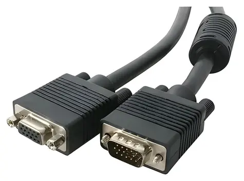 MediaRange VGA predlžovací kábel čierna / Predlžovací kábel / VGA (D-Sub) samec / samica / 1,8 m