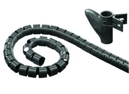 MediaRange Káblový organizér 20 mm čierna / Organizér káblov / Dĺžka 2,5 m / Plast