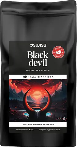 4Swiss Black Devil / Zrnková káva / 500 g