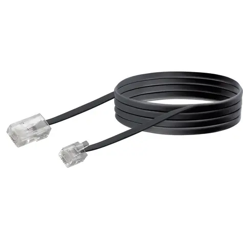 Schwaiger RJ-11 - RJ-45 čierna / Telefónny kábel / 6P2C - 8P2C / 3 m