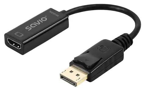 Savio AK-62 / Redukcia / DisplayPort na HDMI / 4K / 0,2 m
