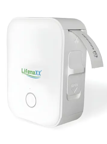 Technaxx Lifenaxx LX-048 biela / Tlačiareň štítkov / Termo / šírka tlače 12 mm / USB-C / 1200 mAh