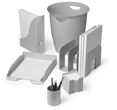 Durable Stehsammler ECO A4 sivá / Stojan na časopisy / Plast / Recyklovaný materiál