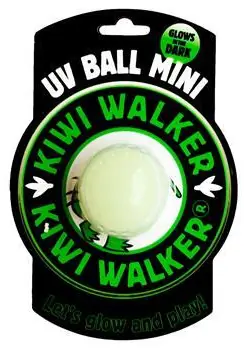 KIWI WALKER Svietiaca plávacia loptička Mini / Hračka pre psov / Guma / Do vody