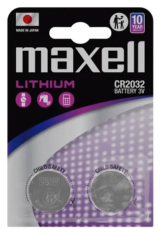 Maxell CR2032 / Gombíková batéria / Lítiová / 3V / 2 ks