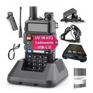 Baofeng UV-5R HTQ čierna / Vysielačka / USB-C / 5 W / FM rádio