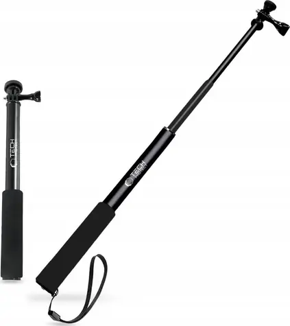 Tech-Protect GA100 čierna / Teleskopická selfie tyč / GoPro & DJI / 30-93 cm